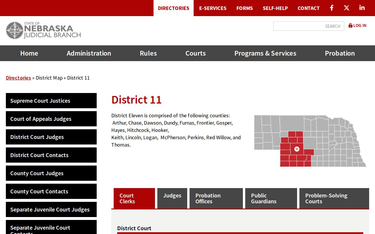 Red Willow County criminal court cases District 11 directory