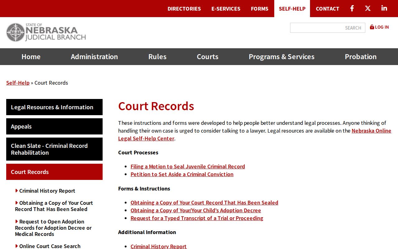 Red Willow County criminal court records help resources