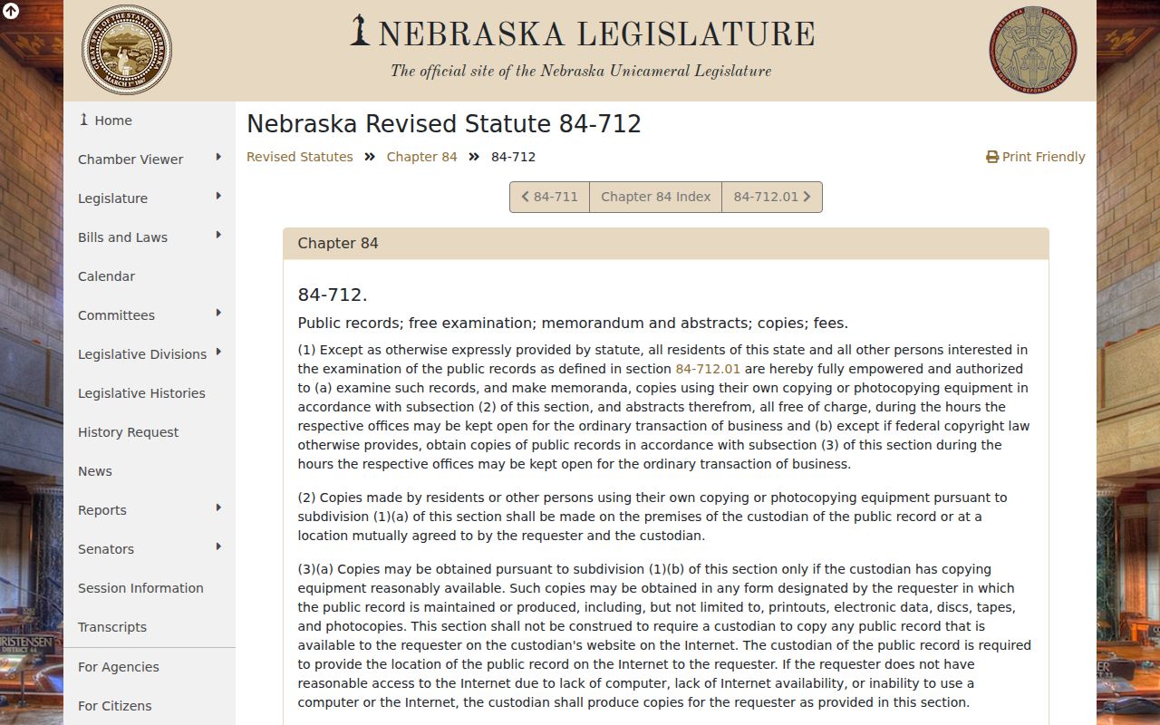 McCook criminal history access under Nebraska public records law
