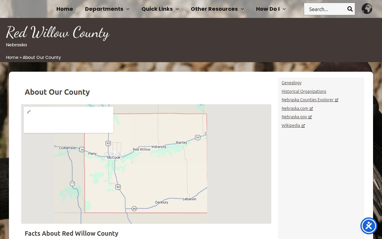 Red Willow County criminal history and county history source